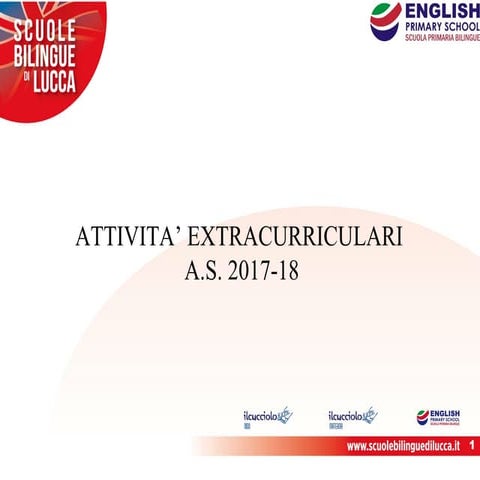 English Primary Lucca - Presentazione attività extra a.s. 2017-18