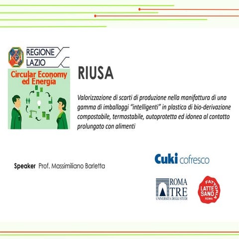 RIUSA - Presentazione Prof. Massimiliano Barletta