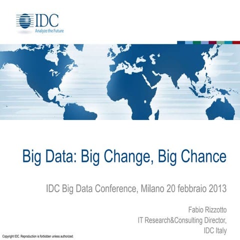 IDC Big Data Conference 2013, Milano 20 febbraio