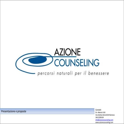 Presentazione di Azione Counseling di Alberto Folli