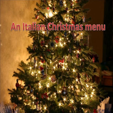 Presentazione Christmas Menu