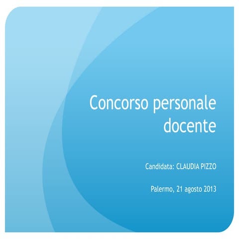 Presentazione concorso primaria