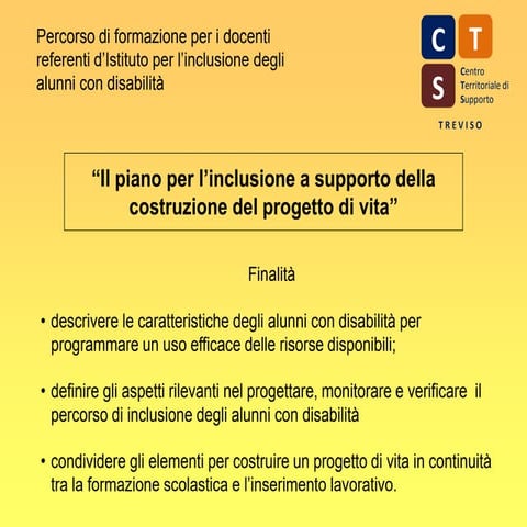 Formazione Referenti CTI - Presentazione corso 2016