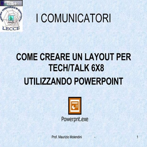 Presentazione Creazione Layout