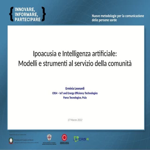 Ipoacusia e Intelligenza artificiale: Modelli e strumenti al servizio della c...
