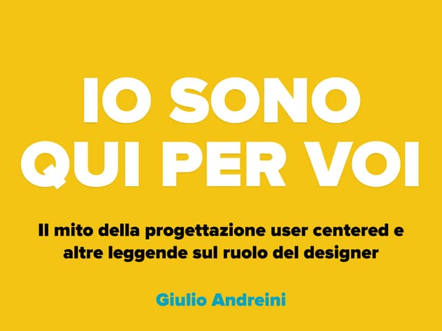 Io sono qui per voi - Giulio Andreini