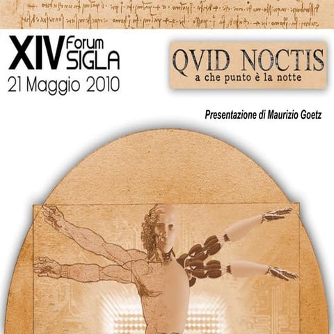 Presentazione di Maurizio Goetz XIV FORUM SIGLA