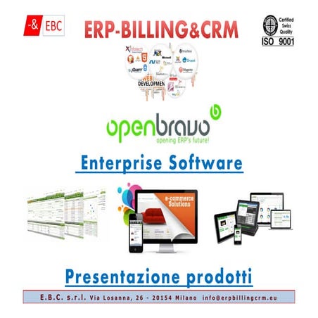 Presentazione erp crm e_commerce ebc srl | PDF