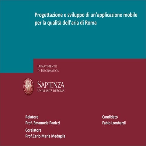 Progettazione e sviluppo di un'applicazione mobile per la qualità dell'aria a...