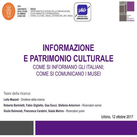 Informazione e patrimonio culturale
