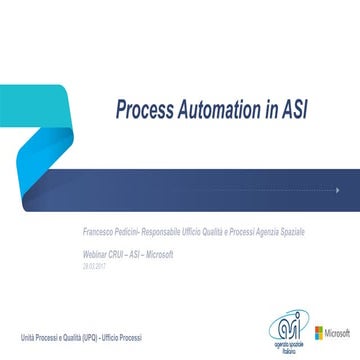 2° Ciclo Microsoft Fondazione CRUI 5° Sessione: Process Automation, implement...