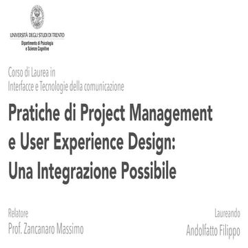 Final Thesis - Project Management e User Experience Design: Una integrazione ...