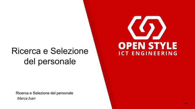 Ricerca e Selezione del personale