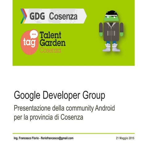 Presentazione del GDG Cosenza