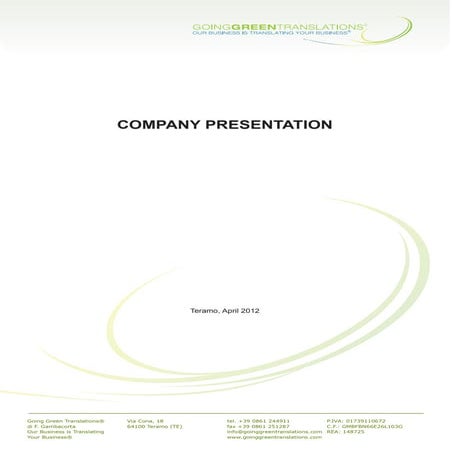 Presentazione going greentranslations generale inglese (1)