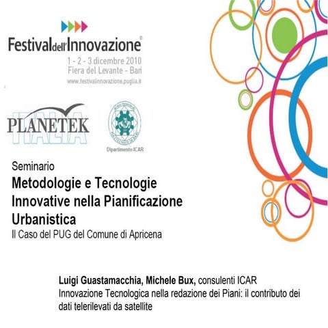Luigi Guastamacchia - Innovazione Tecnologica nella redazione dei Piani: il c...