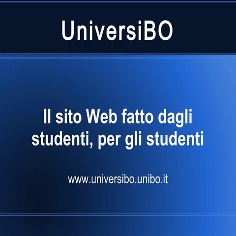 Presentazione UniversiBO (Ingegneria Informatica)