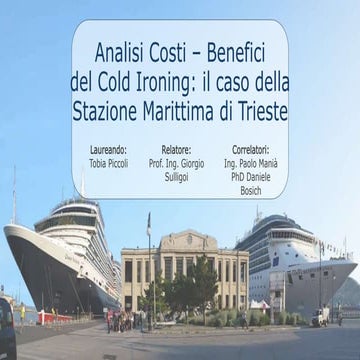 Analisi costi benefici del Cold Ironing