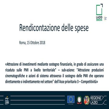 Rendicontazione delle spese 