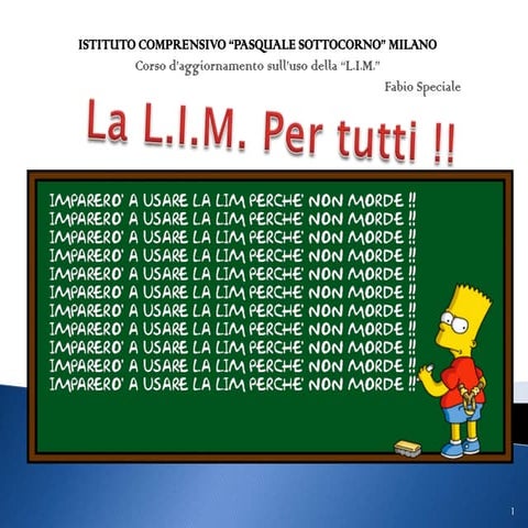 corso d'aggiornamento sulla LIM