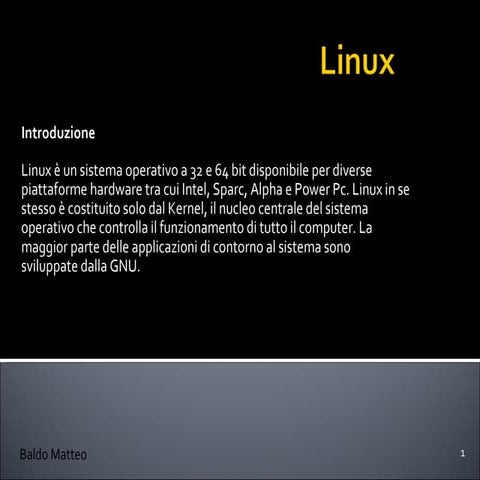 Presentazione Linux | PPT