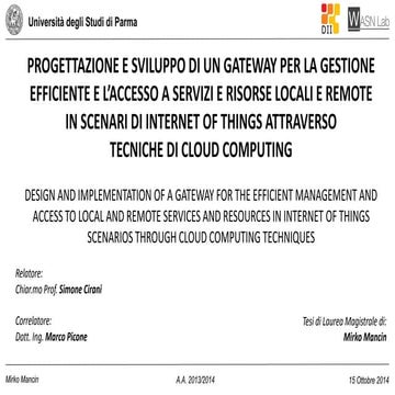 Tesi Magistrale 2014