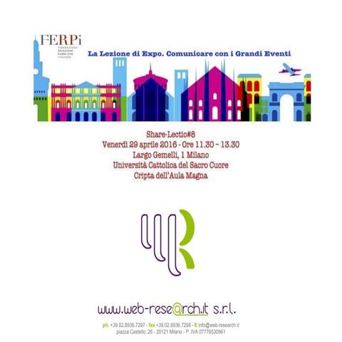 La lezione di Expo: comunicare con i grandi eventi