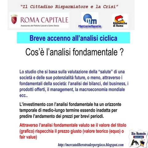 Il Cittadino Risparmiatore e La Crisi