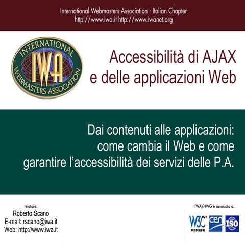 Accessibilità Applicazioni Web