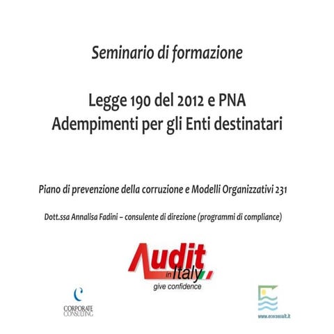 Presentazione seminario pna del 19022014