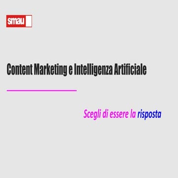 SMAU Milano 2025 - Valerio Porcu - Content Marketing e Intelligenza Artificia...