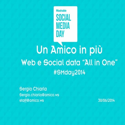 Presentazione AMICO.WS Mashable Social Media Day Milano 2014