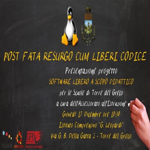 Presentazione progetto software libero scuole Torre del Greco