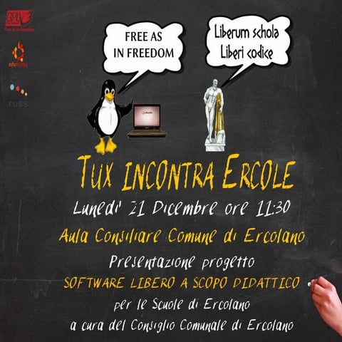 Presentazione software libero a scopo didattico scuole di Ercolano
