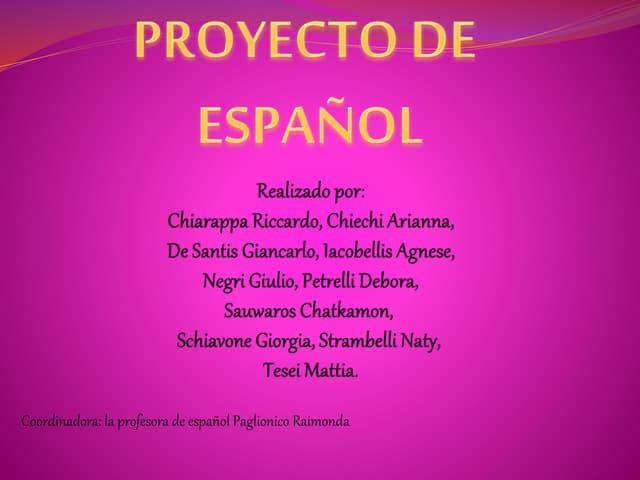 Proyecto de espanol