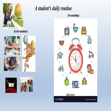 A student's daily routine | PPTX