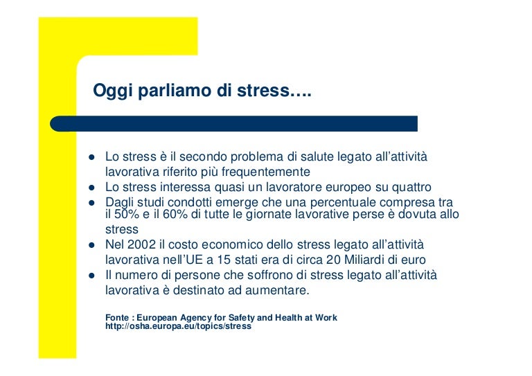 Rischio stress lavoro correlato ppt presentation