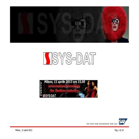 SYS-DAT per il Fashion V. 2.0 - SAP Business One in One Day 2013 - Estratto