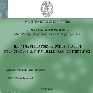 Il cinema per la formazione: una ri...