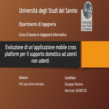 Evoluzione di un’applicazione mobile cross platform per il supporto domotico ...