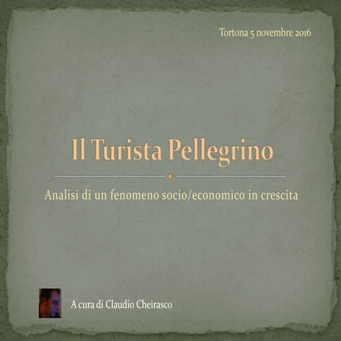 Presentazione turismo pellegrino
