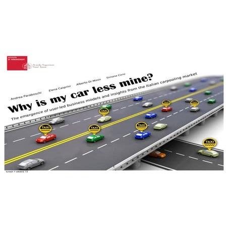 User-led innovation - focus on Car Pooling market - paper presentation - SIM 2013
