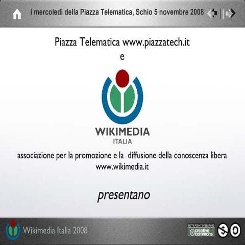 Wikipedia, Palladio e i contenuti liberi