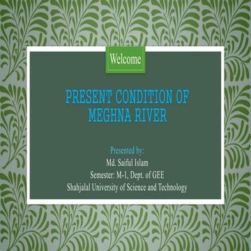 Present Condition of Meghna River