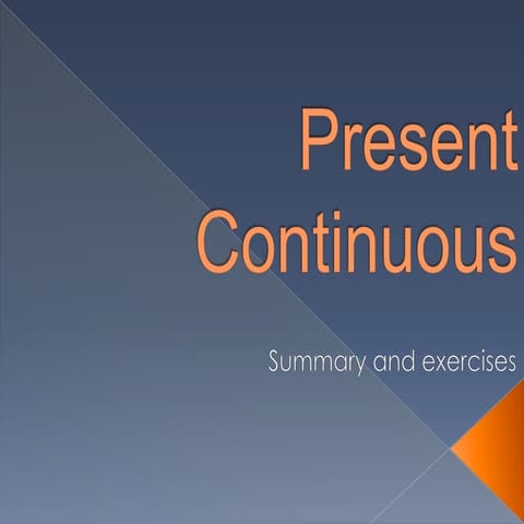 Present continuous