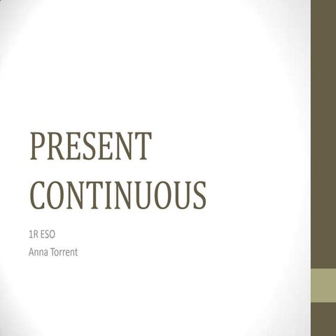 Present continuous | PPTX
