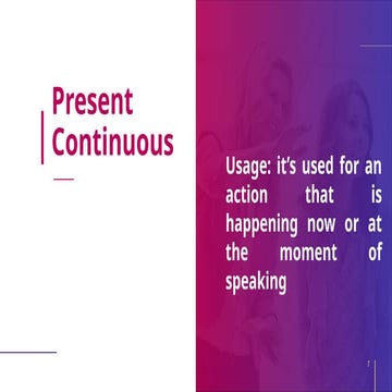 grammar subject of present continuous tense | PPTX