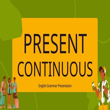 Present Continuous English Education ppt