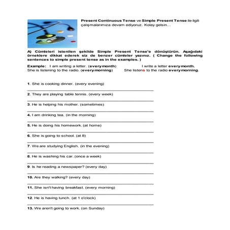 Present continuous & simple present  2