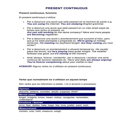 Present Continuous Uses